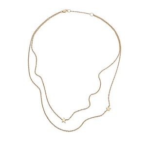 Fabfitfun jenniferZeuner Star Double Necklace gold